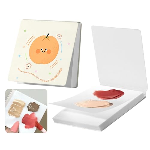 Paleta de mezcla de maquillaje: hojas de papel desechables, herramienta de uñas de gel, superficie de mezcla de colores cosméticos que mantiene los productos limpios e higiénicos, 100 hojas para