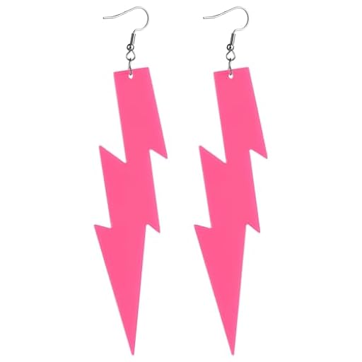 Pendientes de Neón Mujer Pendientes de Gota Luminosos de Acrílico Niñas Pendientes Años 80 Pendientes Retro Exagerados Joyería de Halloween Años 80 y 90 Accesorios de Fiesta (Rosa) | Ya disponible en tu tienda friki favorita! En mundofriki.es!