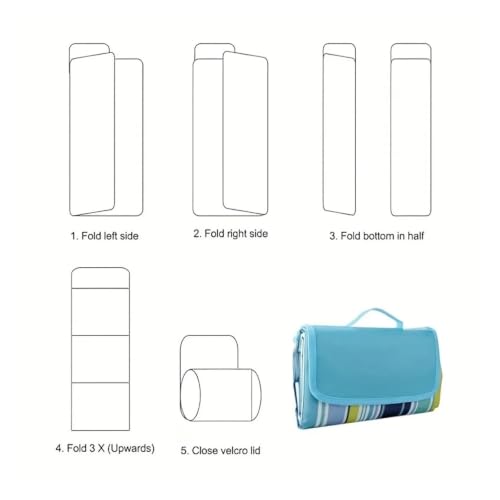 Manta de playa para acampar impermeable y plegable de 150x200cm estilo A1 6