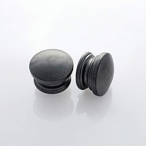 Image of Deco Window Endcap Curtain Rod Finials Set of 2- Grey