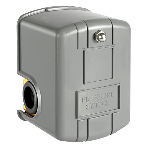 Gosera Interruptor de PresióN para Bomba de Pozo, Interruptor de PresióN de Agua de 40-60 Psi Diferencial Ajustable, PresióN de Agua NPT Hembra de 1/4 de Pulgada
