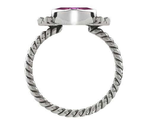 Ambica New York Teardop Shaped Ring, 925 Sterling Silver Ring, Twisted Rope Band Ring, Birthstone Ring3
