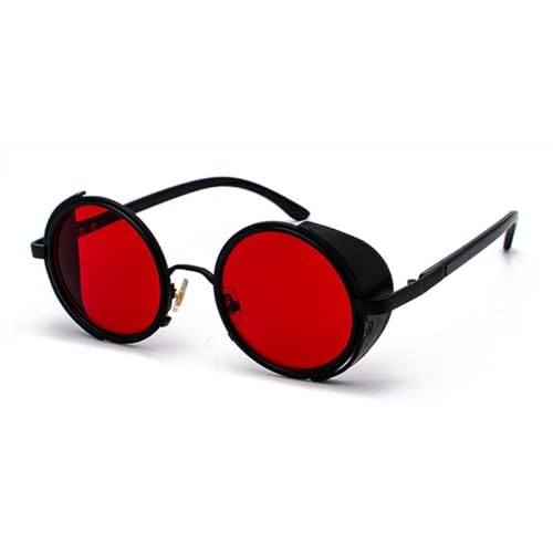 Lunettes de soleil rondes vintage steampunk idéales pour les festivals et sorties en ville