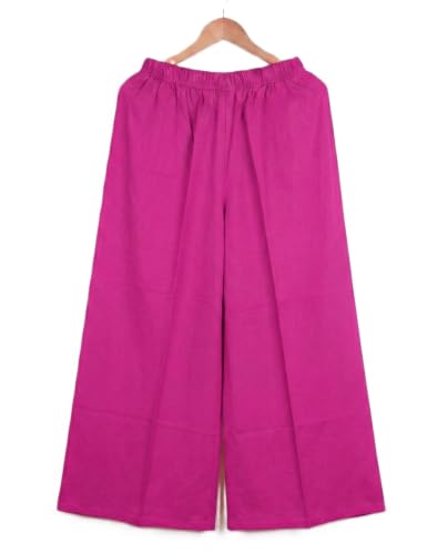 Image of Plaazo Women's Cotton Palazzo | Wide Leg Palazzo for Women | Soft Breathable High Waist Bottom Wear | Comfortable Casual, Office, Travel for Women