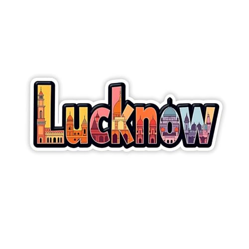 Image of Naxon Lucknow City Theme Souvenir Wooden Fridge Magnet for Refrigerator - Printed Fridge Magnet for Kitchen & Home Decor | Perfect Souvenir Gift | Size 3x3 in | Pack of 1