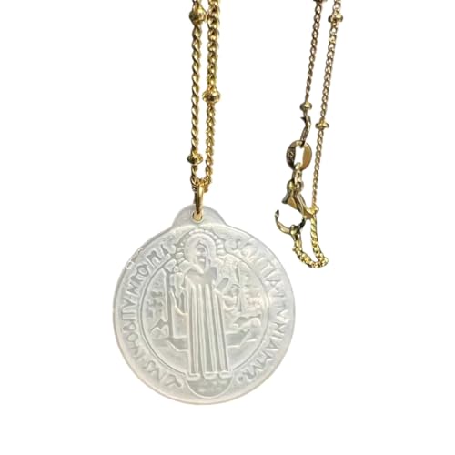 Croix catholique Saint Benoît, pendentif médaille de haute précision pour femme
