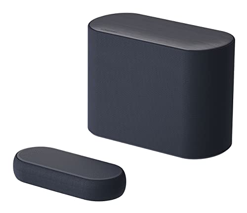 Image of LG Eclair (QP5) 320W Powerful Sound, 3.1.2 Ch Smallest Dolby Atmos Soundbar, with Meridian, DTS: X, Low Vibration Subwoofer, Dolby Vision, HDMI in /Out, BT, USB, Optical, Sound bar App (Black)
