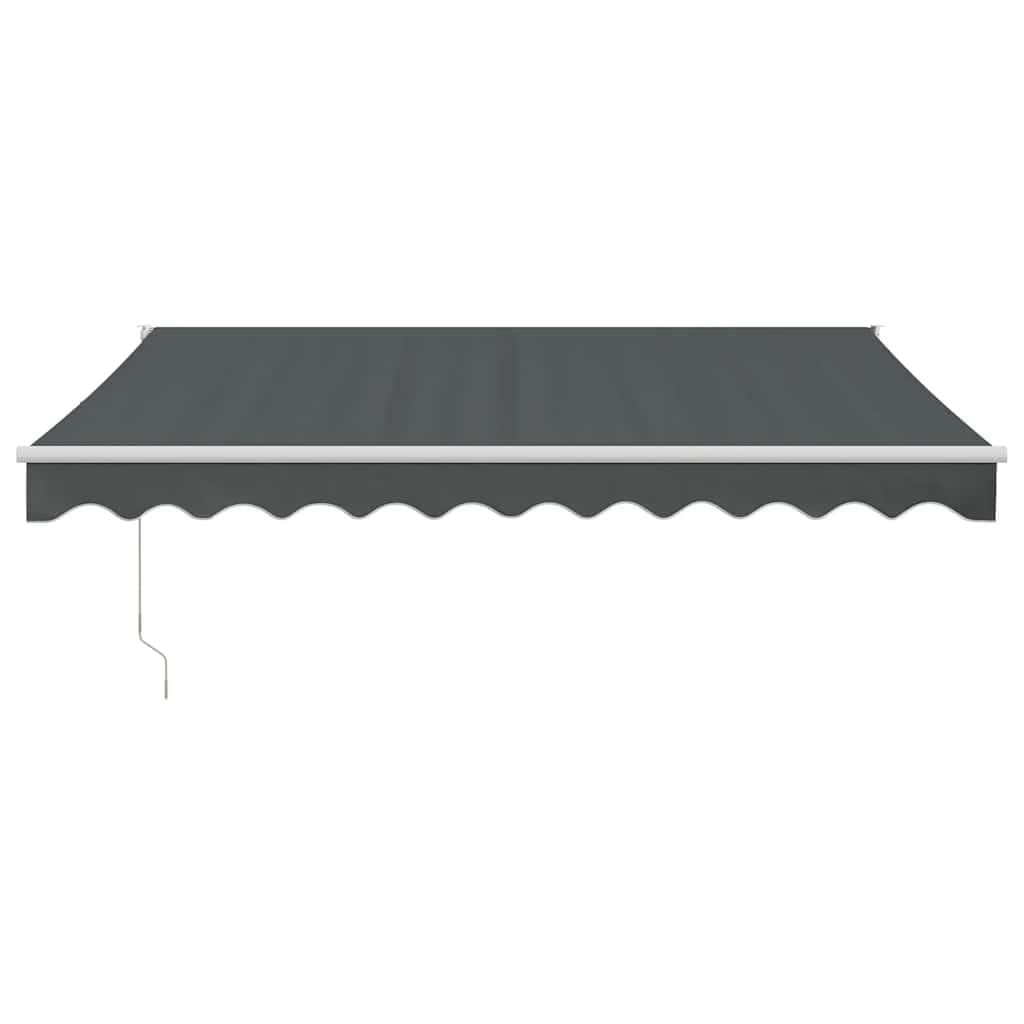 vidaXL Auvent rétractable Anthracite avec Cadre Blanc 3 x 2,5 m