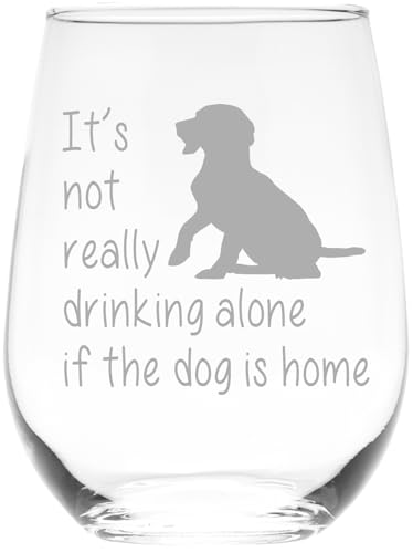 C M Basset Hound Dog Themed Stemless Wine Glass 17 oz. - 1 Piece - Basset Hound Gift for Men and Women (Style B2)
