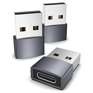 Syntech USB C-Buchse auf USB-Stecker Adapter (3er-Pack) [Aluminiumgehäuse, hohe Stabilität]USB C auf USB Adapter…