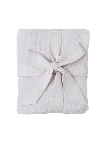 Image of Barefoot Dreams CozyChic Lite Ribbed Blanket, Almond 30 inchx40 inch