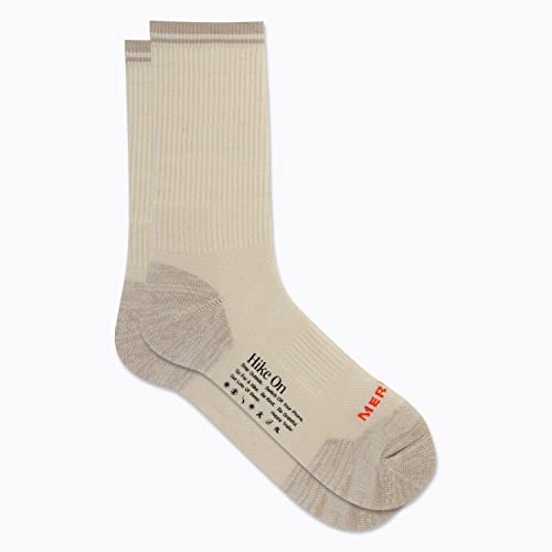 Merrell unisex-adult Men's and Women's Zoned Lightweight Cushion Wool Hiking Crew Socks - 1 Pair Pack - Unisex Arch Support2