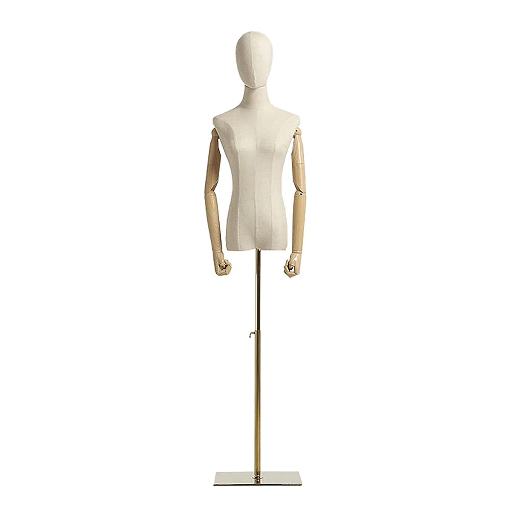 OTQEFTN Clothing Model Women's Half-Length Human Torso Display Stand Clothing Store Window Display Props Wedding Mannequin Dummy Frame