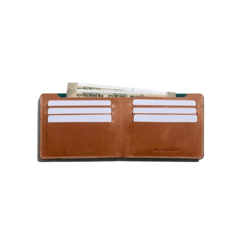 Image of DailyObjects UrbanGentleman Leather Bifold Wallet for Men | Vegan Leather | Holds up to 8 Credit /Debit /ATM Cards | Slim & Easy to Fit | Handcrafted Money Purse