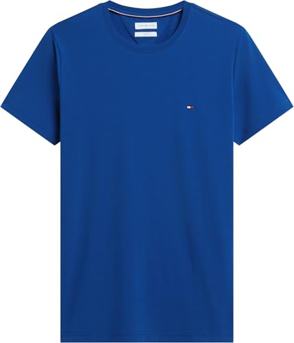 Tommy Hilfiger Herren Stretch Slim Fit Tee Mw0mw10800 S/S T-Shirt, Opulentes Blau, L – Ansicht 5