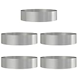 vidaXL Set mit modernen Edelstahl-Pflanzgefäßen | 5 Stück mit 80 cm Durchmesser für drinnen und draußen. Robuste Bauweise, elegantes Runddesign und einfache Pflege – perfekt für jeden Raum.