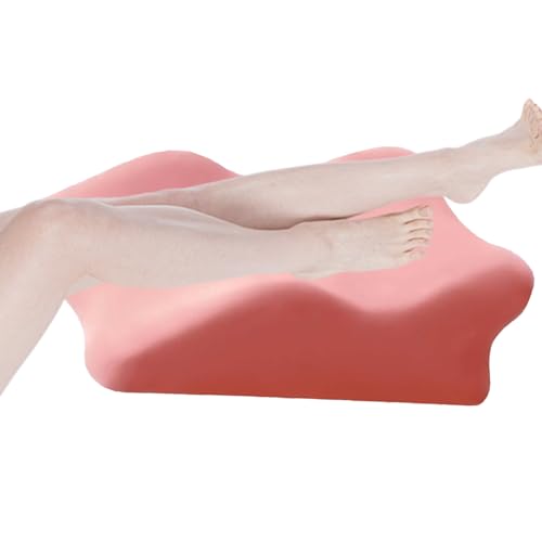 Almohada de apoyo para piernas, almohada de cuña de rodilla, cuña de rodilla, pierna de elevación de soporte de tobillo, espuma de alivio ergonómica para descansar, alivia las molestias de la espalda
