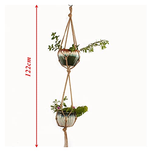 Pot de fleurs d'intérieur et d'extérieur suspendu en maille macramé balcon