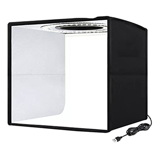 Boîte à lumière studio photo avec anneau LED et 12 fonds colorés amovibles