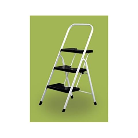 Vervi - Escalera 3 peldaños con barandilla de calidad profesional Cover