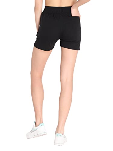 Image of CHKOKKO Women's Regular Cotton Regular Fit Plain Shorts for Women