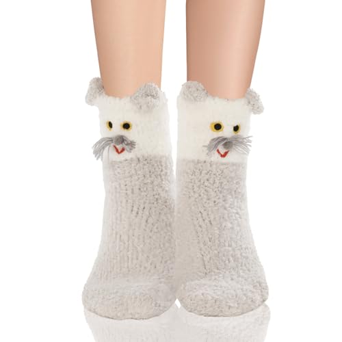 Image of Benefeet Sox Womens Girls Fuzzy Socks Cozy Winter Warm Fluffy Socks Soft Cute Animal Home Slipper Thick Plush Sleeping Sock