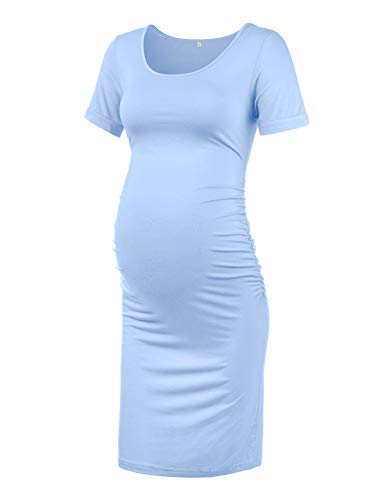 Maternity Dresses Pregnancy Clothes Maternity Cocktail Dress Bodycon Maternity Dress Maternity Office Wear Winter Maternity Dress Maternity Cardigan Pregnancy Dresses for Women Sky Blue XL