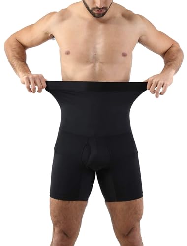 Kewlioo Men's Girdle Compression Shorts with Instant Slimming Effect & Breathable Fabric - High Waist Body Shaper Shorts
