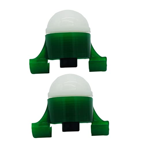 Toyvian 2 Sätze Alarmlicht des Meeresstangens Meeresfischen Angel LED Fisch anziehen Lichter Nachtfischen Glühstäbe Plastik Grün