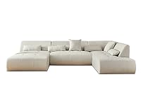 Lisa Design Onyx - canapé panoramique d'angle Droit 7 Places - en Tissu