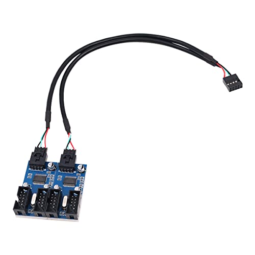 Wangcl 9Pin Usb 2.0 Header Usb Header Splitter 1 A 4 Hub Di Estensione Splitter Adattatore Port Moltiplicatore