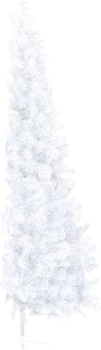 Miniatura 3 de Árbol de Navidad artificial, árbol de Navidad blanco, árbol de Navidad preiluminado, arbol de Navidad con Luces, con soporte, color azul, PVC de 4