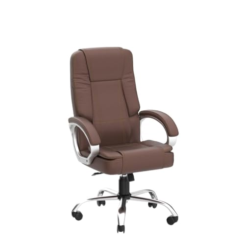 INNOWIN Venture Ergonomic Leatherette Executive High Back Revolving Desk Office Chair (Brown)| 3 Years Limited Warranty