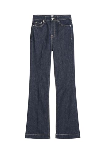 Jean taille haute coupe slim et évasée pour un look de bureau élégant
