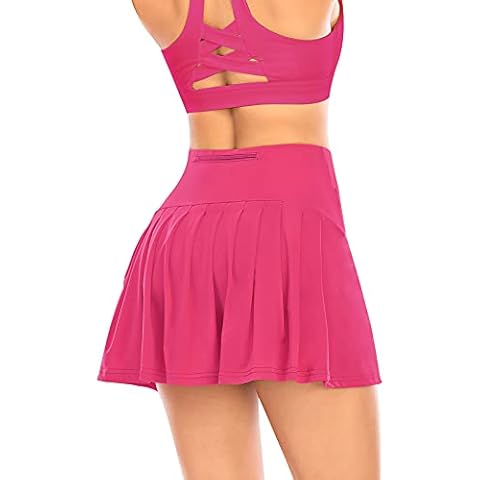 Werena Women's Pleated Tennis Skirt with Shorts Cover