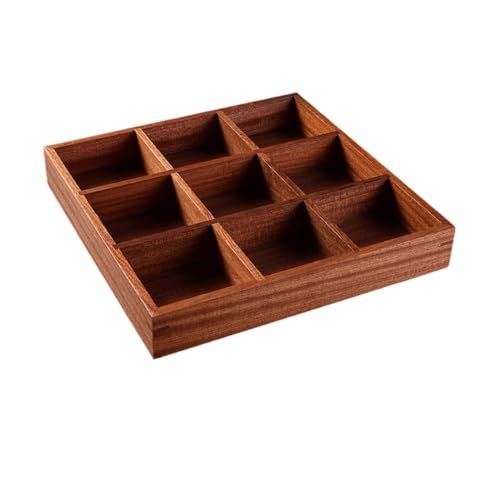 Negosu皿小皿セット和風小皿竹皿陶器前菜皿盛り合わせ深い型仕切り付天然木しょうゆ前菜盛り合わせ和食器陶磁器アイスクリームソース皿鍋 (9つのグリッド,オントロジー)