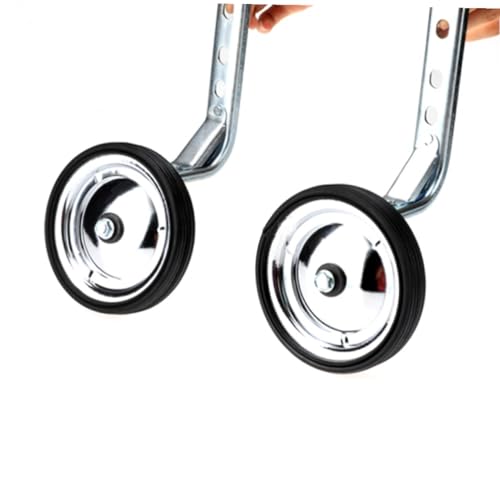 Ruedas de Entrenamiento Ajustables para Bicicleta Healifty, Estabilizadores de Acero y Caucho Resistente para Bicicletas S, Fácil Montaje, Color Negro y Plata miniatura 5
