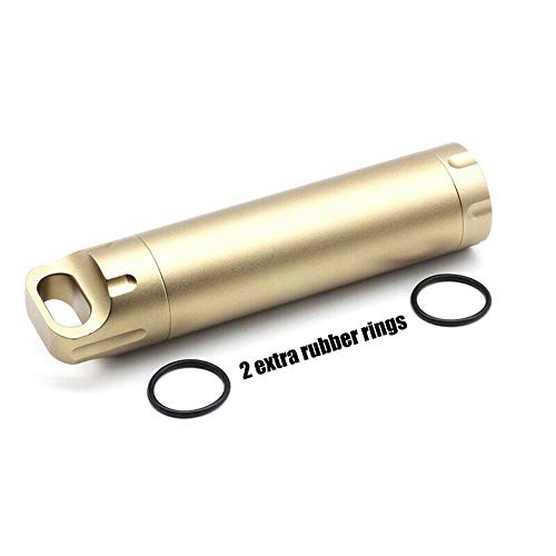 Capsule de survie étanche en aluminium - Lot de 4 - Noir - Camping, Alpinisme, Chasse