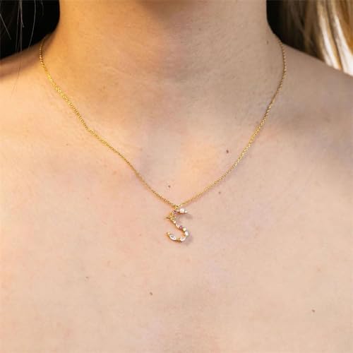 Collier initial en argent sterling 925 pendentif lettre alphabet