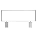 Gridwall Sign Holder 22" x 7" Horizontal Metal White