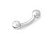 316L Surgical Steel Bent Curved Barbell 4g 4 Gauge