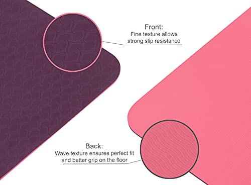 Fitem Tapis de Yoga/Gym Eco Natura TPE 183 x 61 x 0,6 cm ou 1 cm - Eco-Conscience & Hygiénique – Image 3