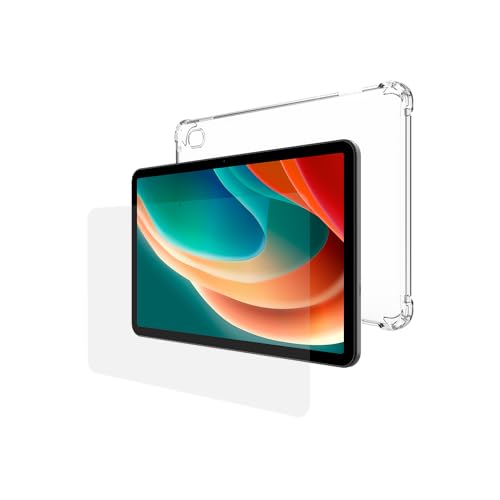 SPC Gravity 4 Plus Protection Pack – Funda Silicona Transparente + Cristal Templado para SPC...
