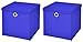 Produktbild StickandShine 2er Set Blau Faltbox 28 x 28 x 28 cm Aufbewahrungsbox faltbar mit Deckel
