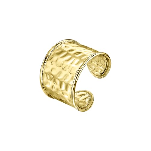 LOTUS STYLE Anillos Acero Inoxidable Mujer - Diseño Ergonómico y Ajuste Perfecto LS2439-3/212 - Ideal para Regalo de Cumpleaños - Aniversario - San Valentín - Anillos Lisos - Anillos Mujer