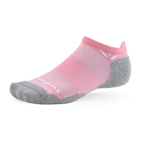 Swiftwick – MAXUS ZERO Tab Golf & Running Socks, Maximum Cushion, Mens & Womens (Pink Jade, Medium) Cover