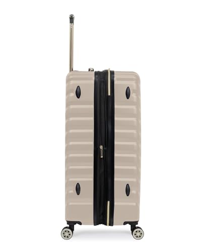 Image of Kenneth Cole REACTION Women's Madison Square Hardside Chevron Expandable Luggage, Taupe, 2-Piece Set (20 inch & 28 inch), Kenneth Cole Reaction Women's Madison Square Hardside Chevron Expandable Luggage