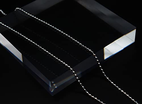 PORI JEWELERS 925 Sterling Silver 1MM, 1.2MM, 1.5MM, 1.8MM, 2MM, 2.2MM, 3MM, 4MM, 5MM Diamond Cut Bead Chain Necklace - Made in Italy4