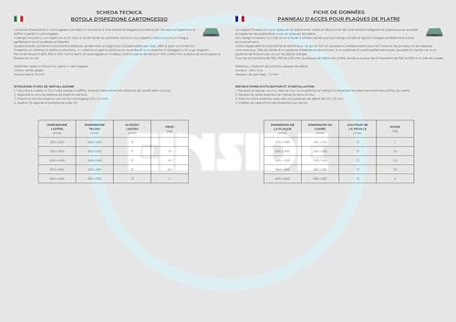 Trampilla de inspección EINSIDE 50x50 para falso techo 7