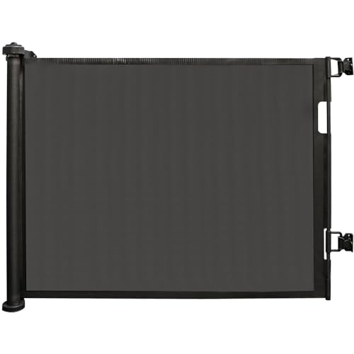 Cancelletto Per Bambini Per Scale e Porte, Cancelletto Per Bambini Retrattile Da 150 cm, Cancello Per Cani Extra Largo 86 cm Di Altezza Per Interni, Esterni, Corridoi -86 * 150 cm-nero